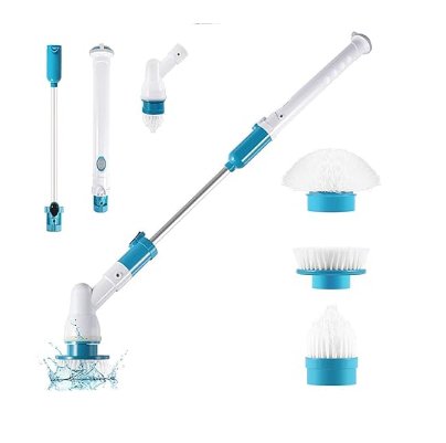 3-in-1 electric spin scrubber with interchangeable brush heads