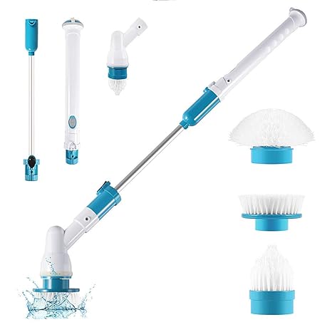 3-in-1 electric spin scrubber with interchangeable brush heads