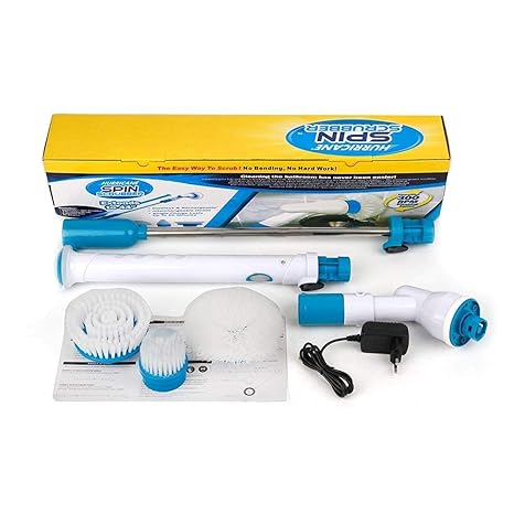 3-in-1 electric spin scrubber with interchangeable brush heads