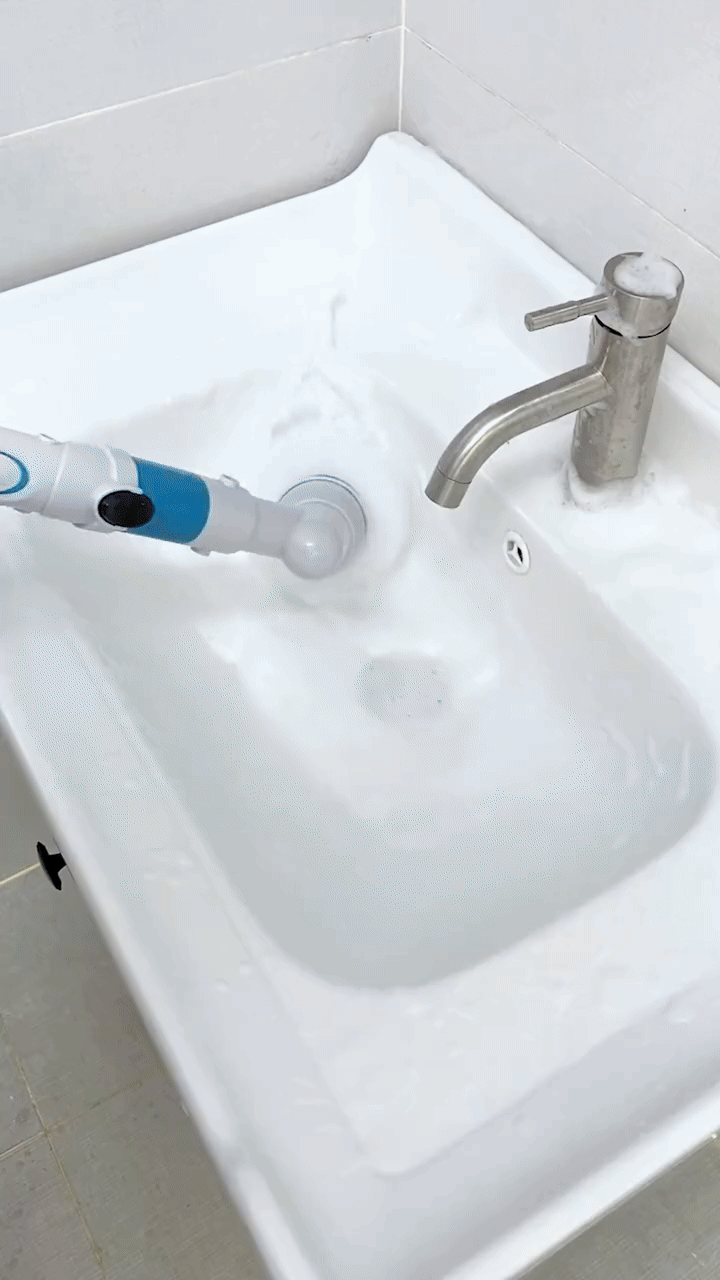 3-in-1 electric spin scrubber with interchangeable brush heads